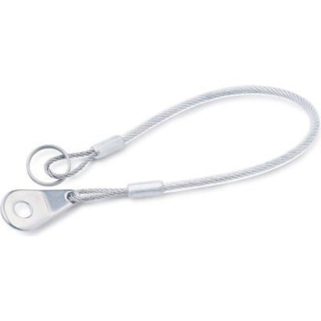 J.W. WINCO J.W. Winco GN111.2 Retaining Cables, SS, 1 Key Ring and Mounting Tab, 5.91"L, 0.55" Key Ring Dia. 111.2-150-14-B-TR